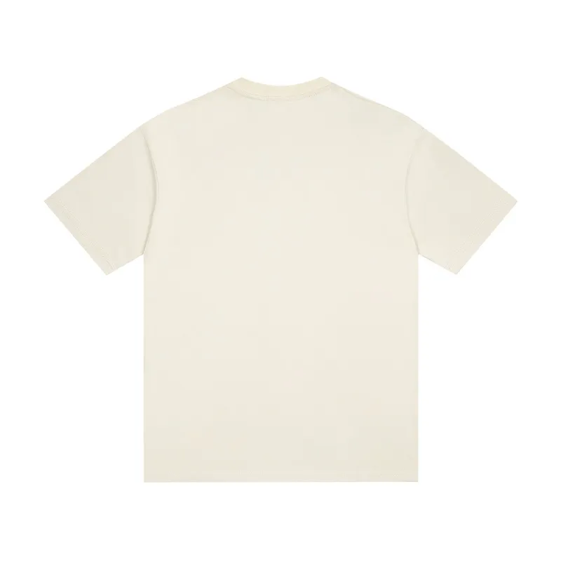 100💰S06# Meichao SAINT white ink direct-injection pure cotton 260g loose short-sleeved T-shirt 29 black, apricot, red S-XL